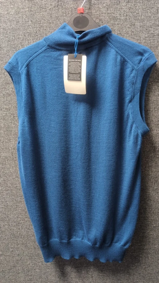 Chaleco Suéter J Lindeberg Edi 2.0 Tour Merino Azul Reino Unido L LN142 FF 05 Foto 3 de 4