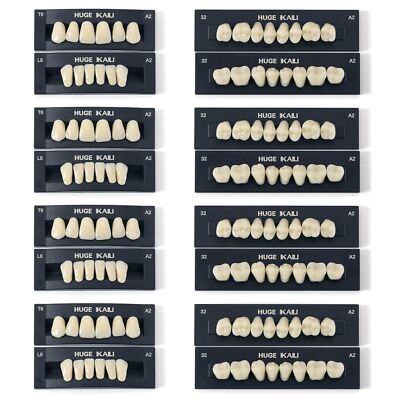 28Pcs Dental Temporary Denture Resin Teeth False Teeth Set A1/A2/A3 Upper&Lower