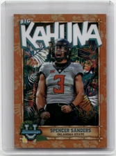 SPENCER SANDERS 2022 Bowman University Chrome BIG KAHUNA ORANGE REFRACTOR RC /25
