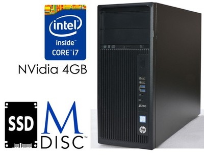 HP Z240 i7-6g 16GB ECC 250GB SSD NVIDIA 4GB 3D GRAFIK DVI DISPLAYPORT DVD-RW 7-6