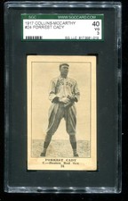 1917 E135 Collins McCarthy #24 Forrest Cady SGC 3 VG Boston Red Sox