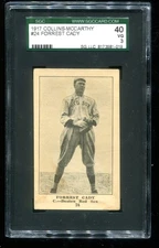1917 E135 Collins McCarthy #24 Forrest Cady SGC 3 VG Boston Red Sox
