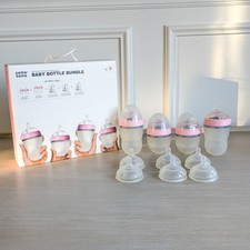 Comotomo Baby Bottle Bundle, Pink
