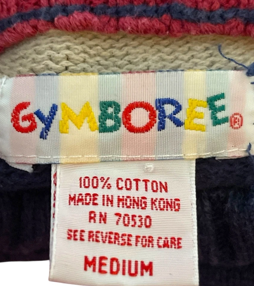 复古 Gymboree 1995 海盗男孩中号 2T 3T 条纹毛衣 — 第 3/4 张图片