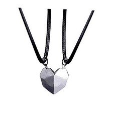 LEGENSTAR Two Souls One Heart Pendant Necklaces for Black Silver 02