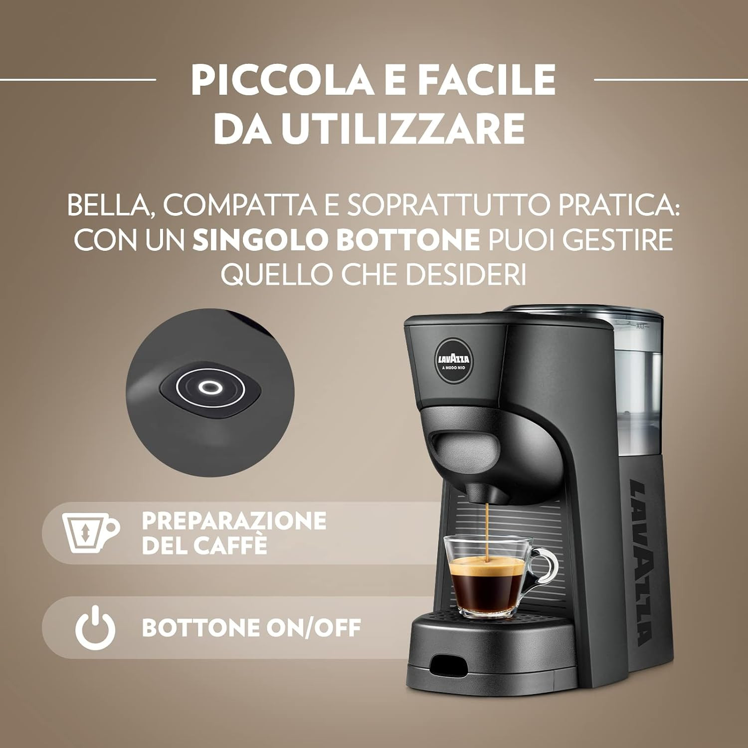 Lavazza Tiny Eco Black Edition | Design Italiano e 64 Capsule incluse - 3