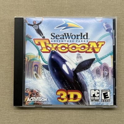 SeaWorld Adventure Parks Tycoon 3D (PC 2004 CD-ROM) Windows 98+ Computer Game +