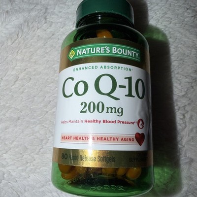 Nature's Bounty CoQ10 200 mg Dietary Supplement 80 Softgels Exp 05/2027