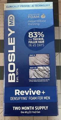 Bosley MD Mens Revive Densifying Foam Treatment Two Months 2.11 Oz Can NEW