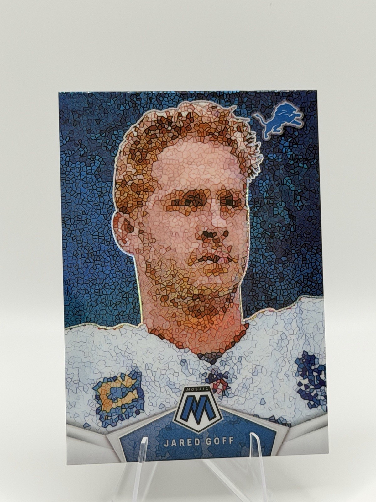 Panini 2024 Mosaic Football Micro Mosaic Prizm Jared Goff Lions MM-JGF