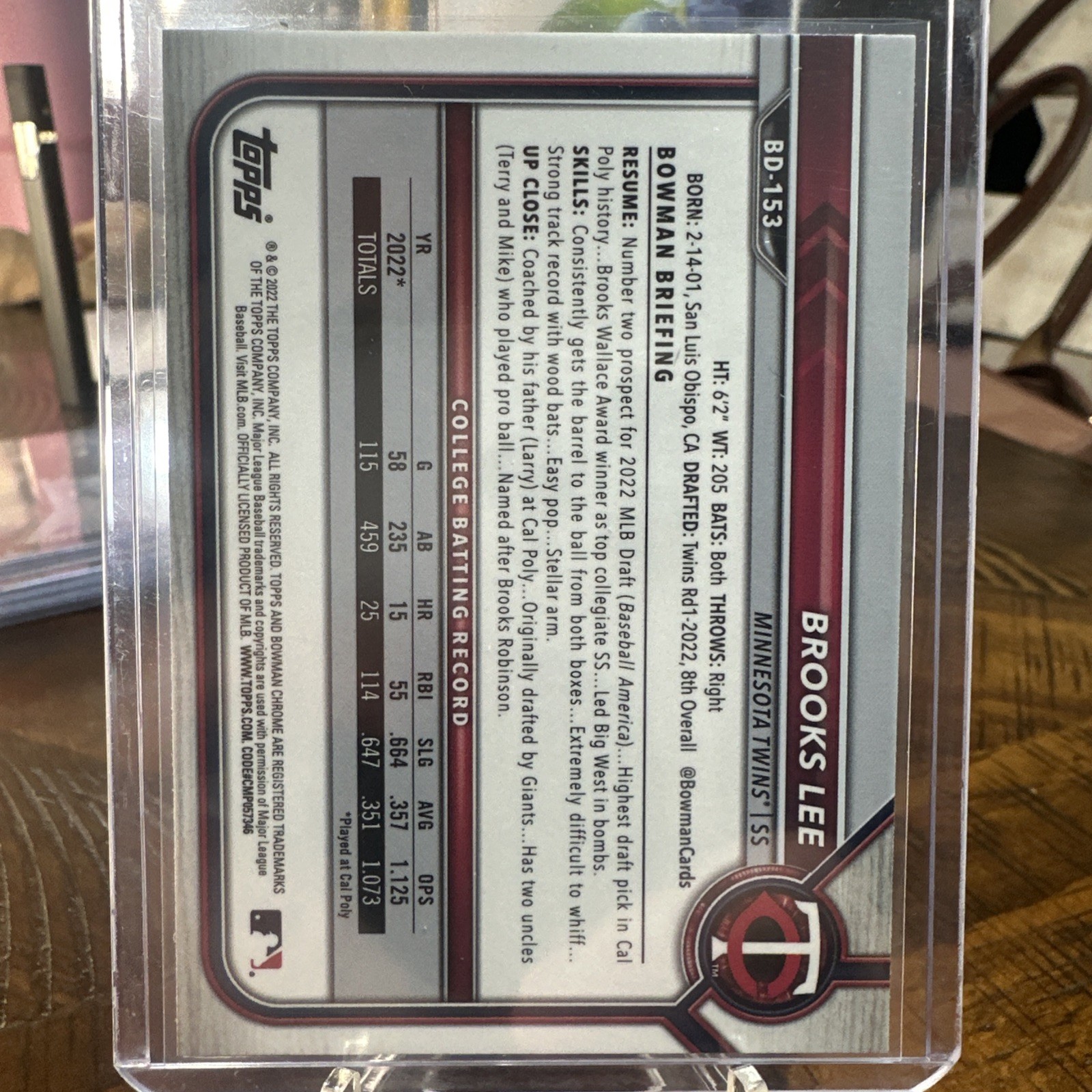 2022 Bowman Draft - Image Variation Brooks Lee #BD-153 (RC)