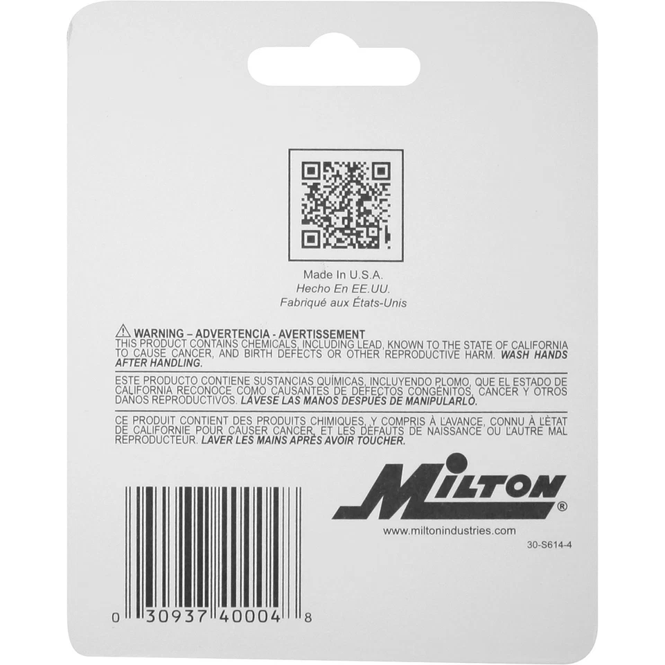 Milton 1/4 pulgada. Cola de drenaje NPT, paquete de 2, modelo # S-614-4 Foto 4 de 4