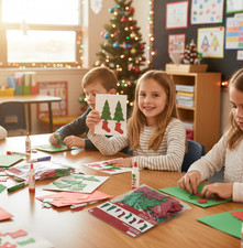 33163 - Set of Four Packs Christmas Foam Stickers 480pc 7" 8-15