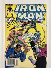 IRON MAN #224 MARVEL SIGNED BOB LAYTON STARK WARS BEETLE BLIZZARD JUSTIN HAMMER