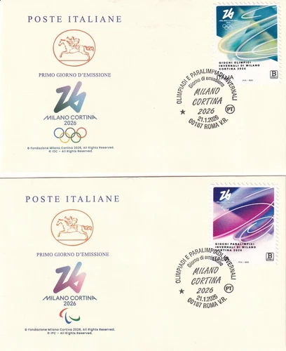 Italy 2026 Winter Olympics/Paralympics,Milan-Cortina,Winter Sports,FDC