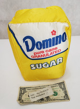 1988 PLUSH DOMINO SUGAR PLUSH BEAR IN ZIP DOMINO SUGAR BAG - Transforms 2 in 1