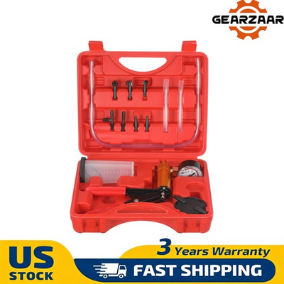 #ad #ad Hand Held Vacuum Pressure Hand Brake Liquid Suction Tool Bleeder Bleeding Kit $18.99