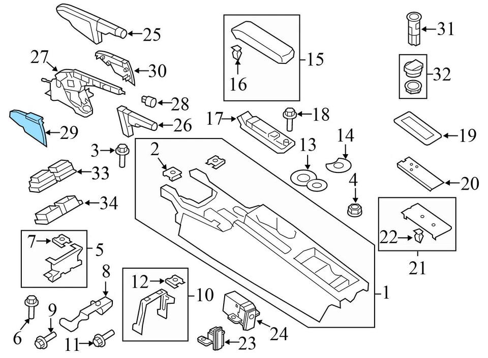 AUDI TT 2007-2015 - Manija derecha de freno de emergencia/estacionamiento TRIM 8J0711464A Foto 4 de 4
