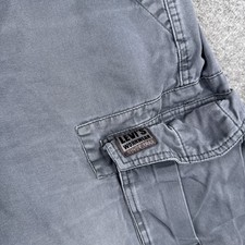 Vintage Levis Cargo Shorts Mens 32 Grey Blue Baggy Skater Y2K Loose Grunge Faded
