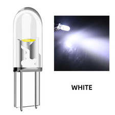 10/20/40Pcs T5 Led W3W Car Interior Light Dashboard Warming Indicator COB Chip C