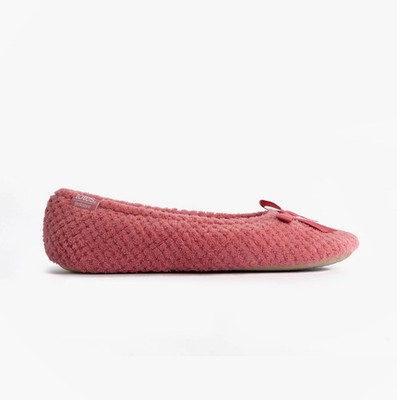 Totes Isotoner Popcorn Frottee Damen Polyester Slipper Ballerinas