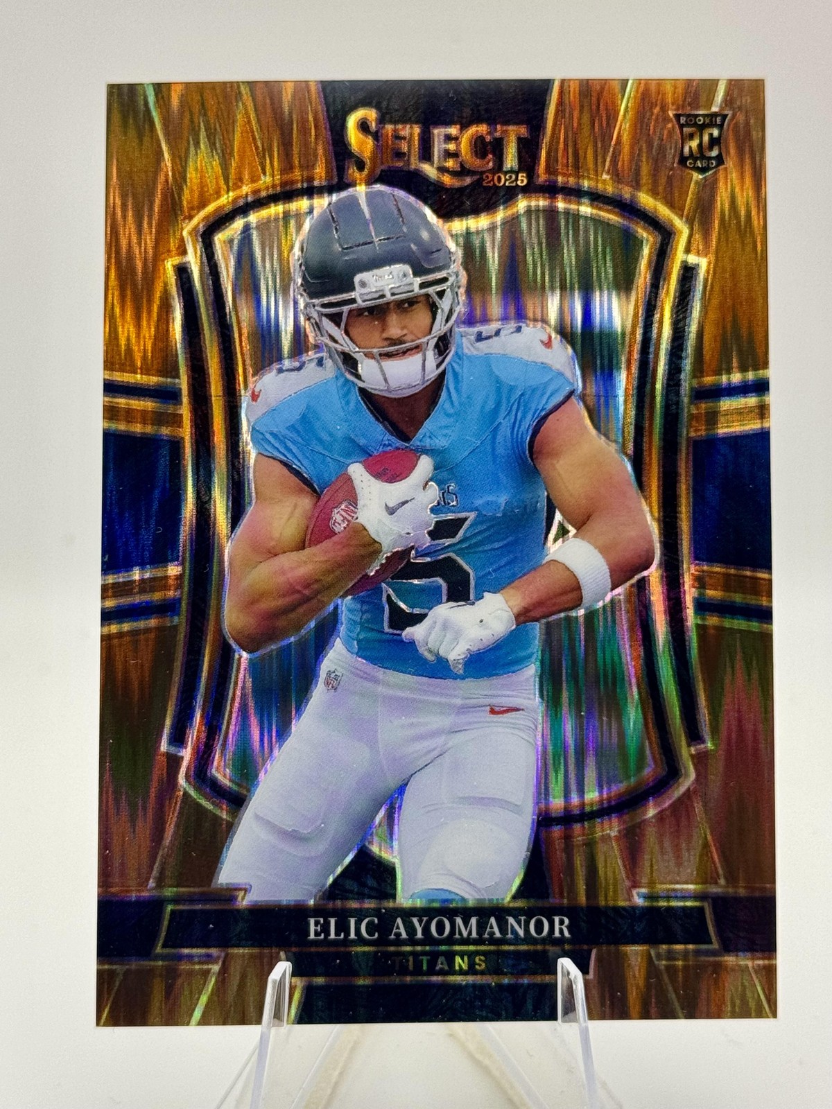2025 Panini Select #127 Elic Ayomanor Copper Prizm Shock #/899
