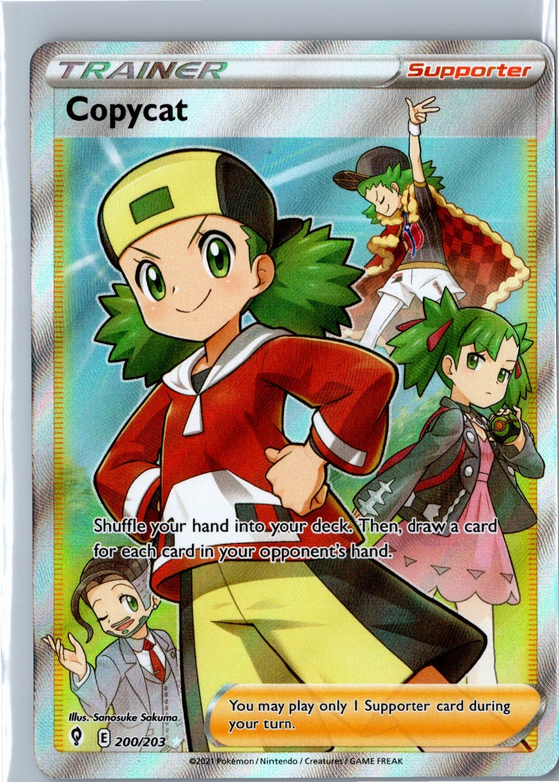 Pokemon Card - Copycat (Full Art) Ultra Rare SWSH07: Evolving Skies 200/203 NM