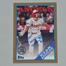 Topps 2023 Series 2 1988 Autographs Ryan Aguilar Gold /50 Angels RC AU