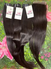 Raw Straight Burmese Hair and 4x4 HD Closure