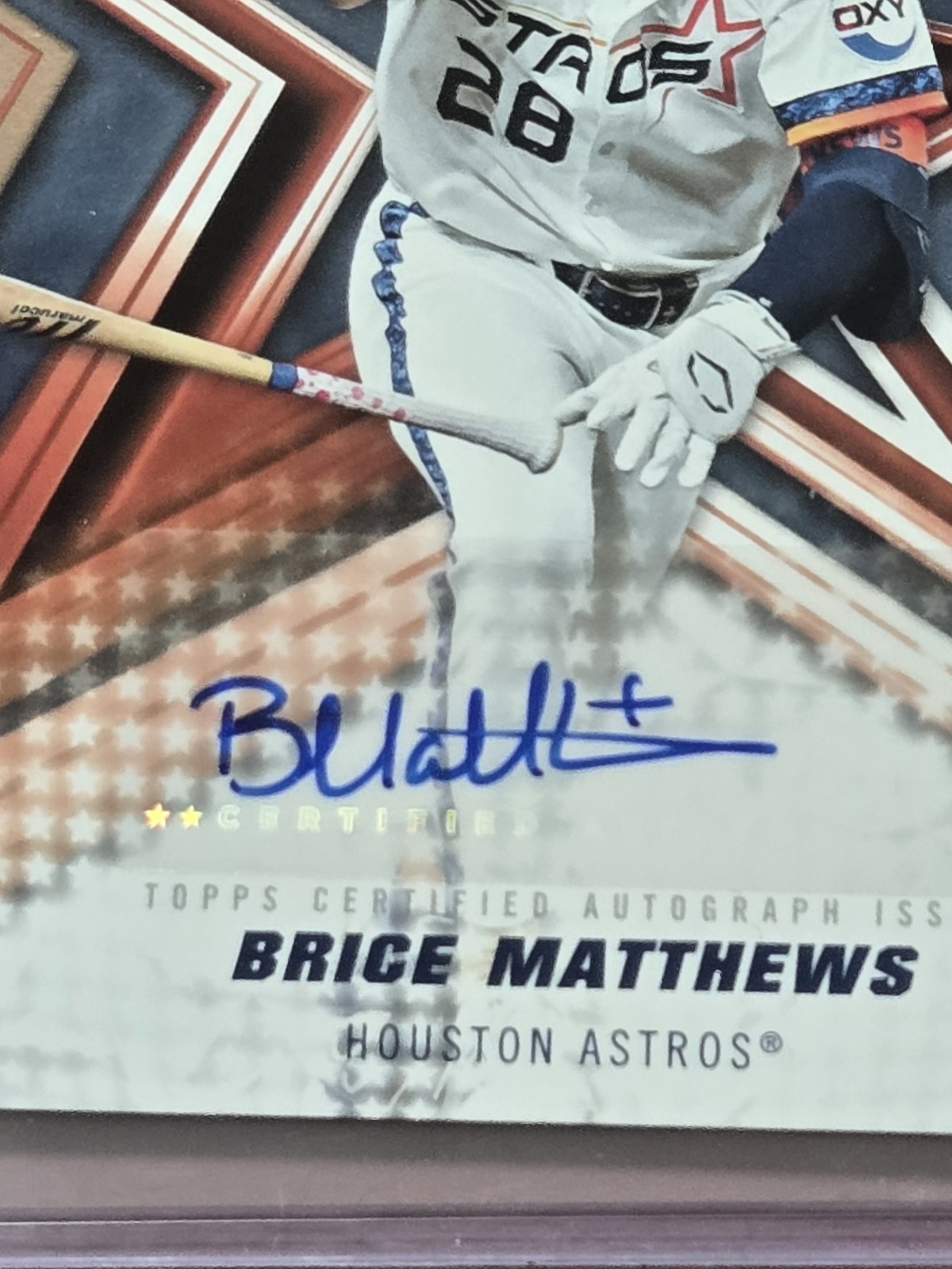2026 Topps Chrome Brice Mathews Baseball Stars Gold Auto /50  Astros  #BSA2-BM view 2