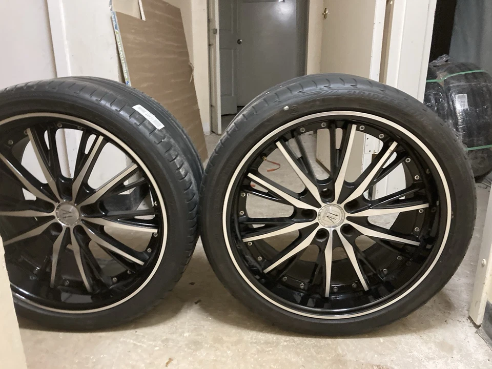 Llantas de 20 pulgadas Lexus LS460 2010-2017 negras pulidas llanta profunda 5x120 JDM VIP Foto 4 de 4