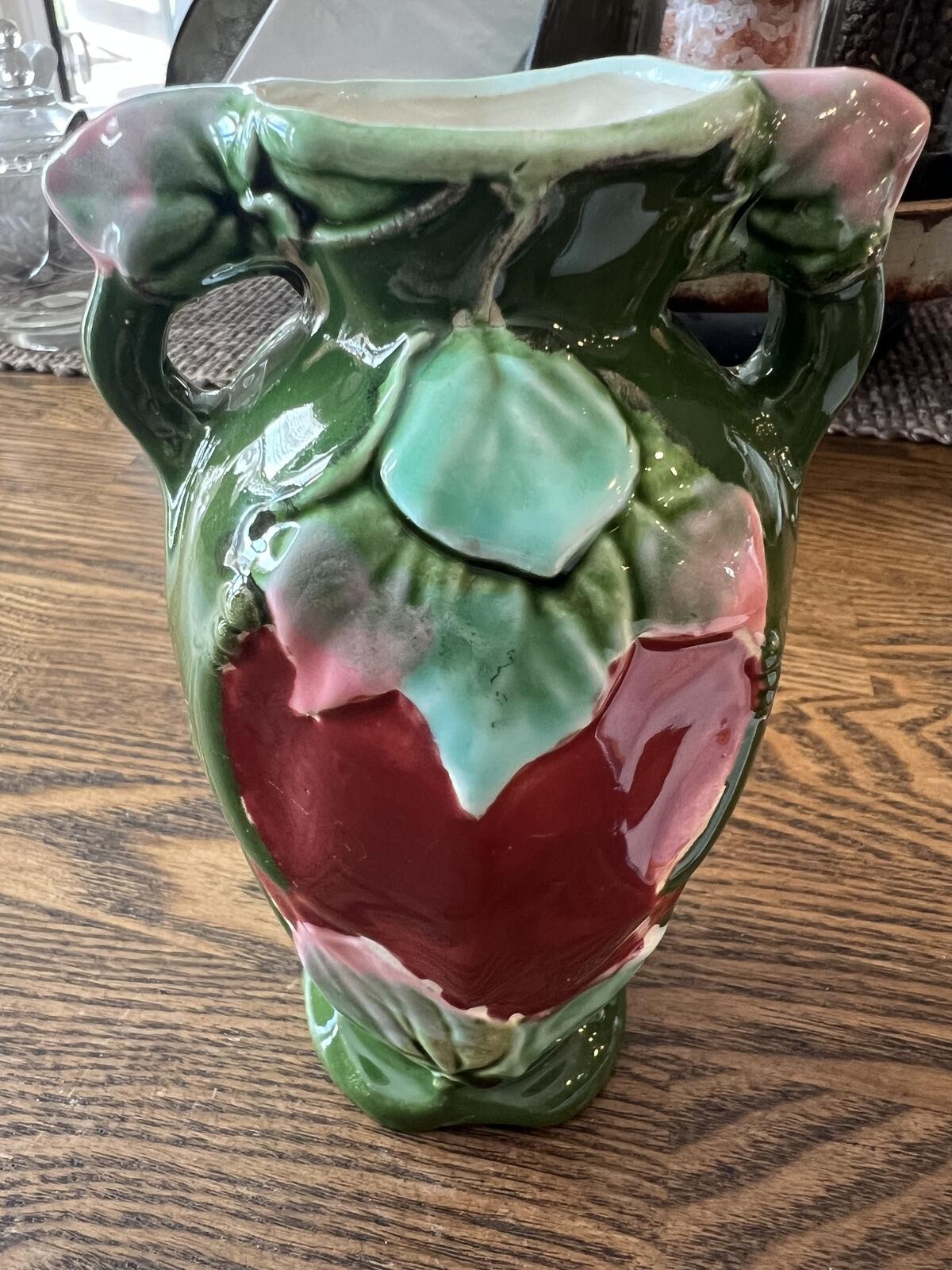 Majolica pottery vase