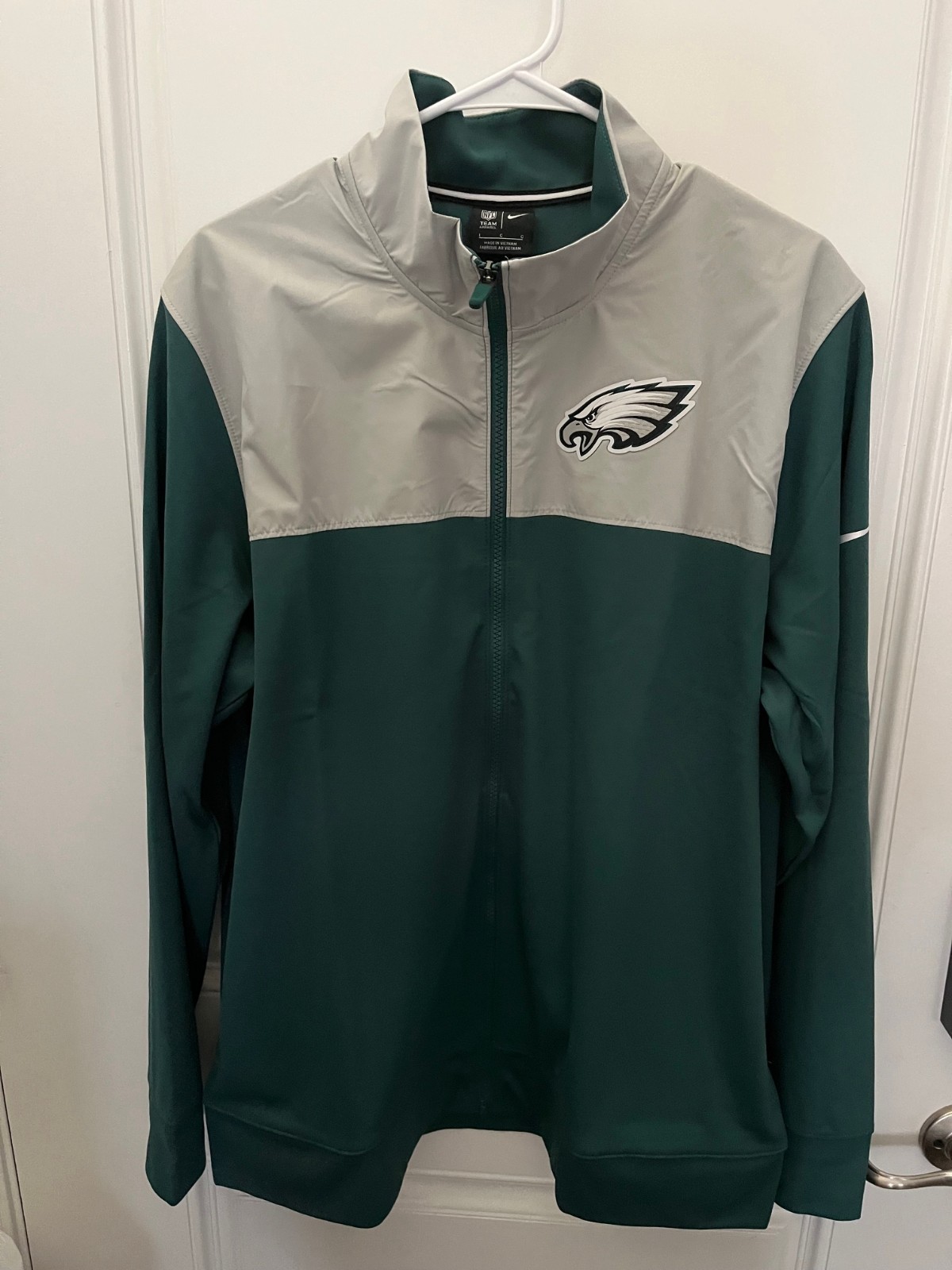 SACAI X NIKE Nike Philadelphia Eagles Team Apparel giacca full zip verde notte grigio grande