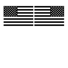 2 PCS Rear Window American Flag Decals, Waterproof Tactical USA Flag Side