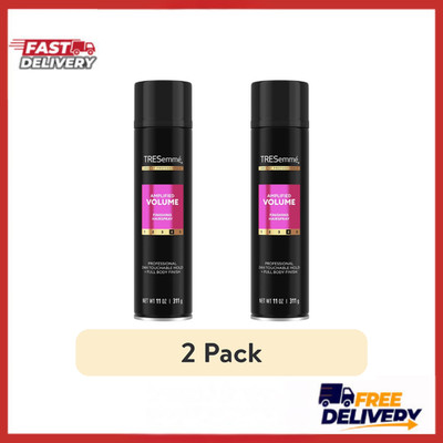 2 Pack Tresemme Hairspray 11floz Amplified Volume 24H Frizz Control Strong Hold