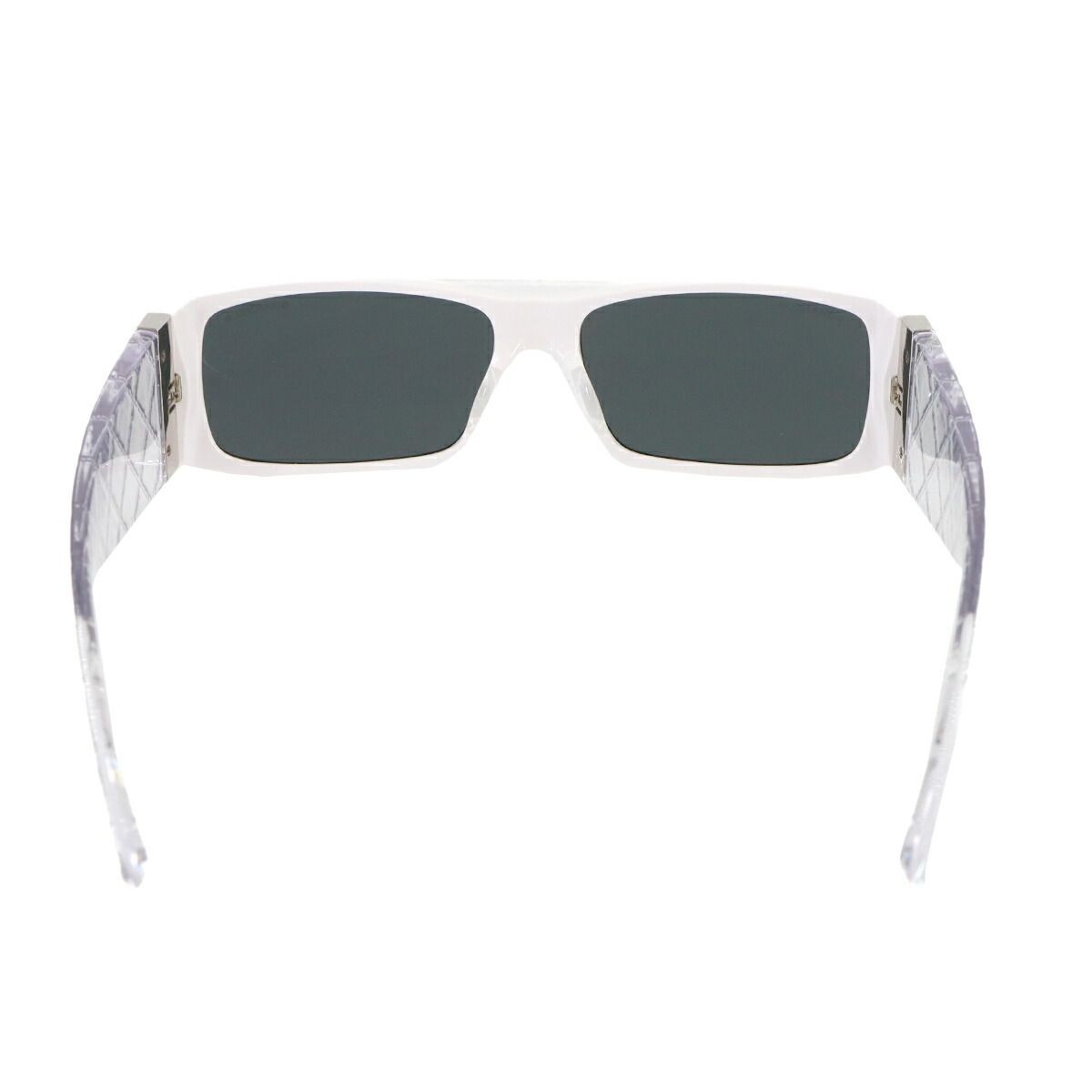 CHANEL Rectangle Shape Matelasse White Clear Logo… - image 3