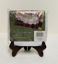 Round 36" Lace Table Topper White 100 Polyester Athena Lace USA New