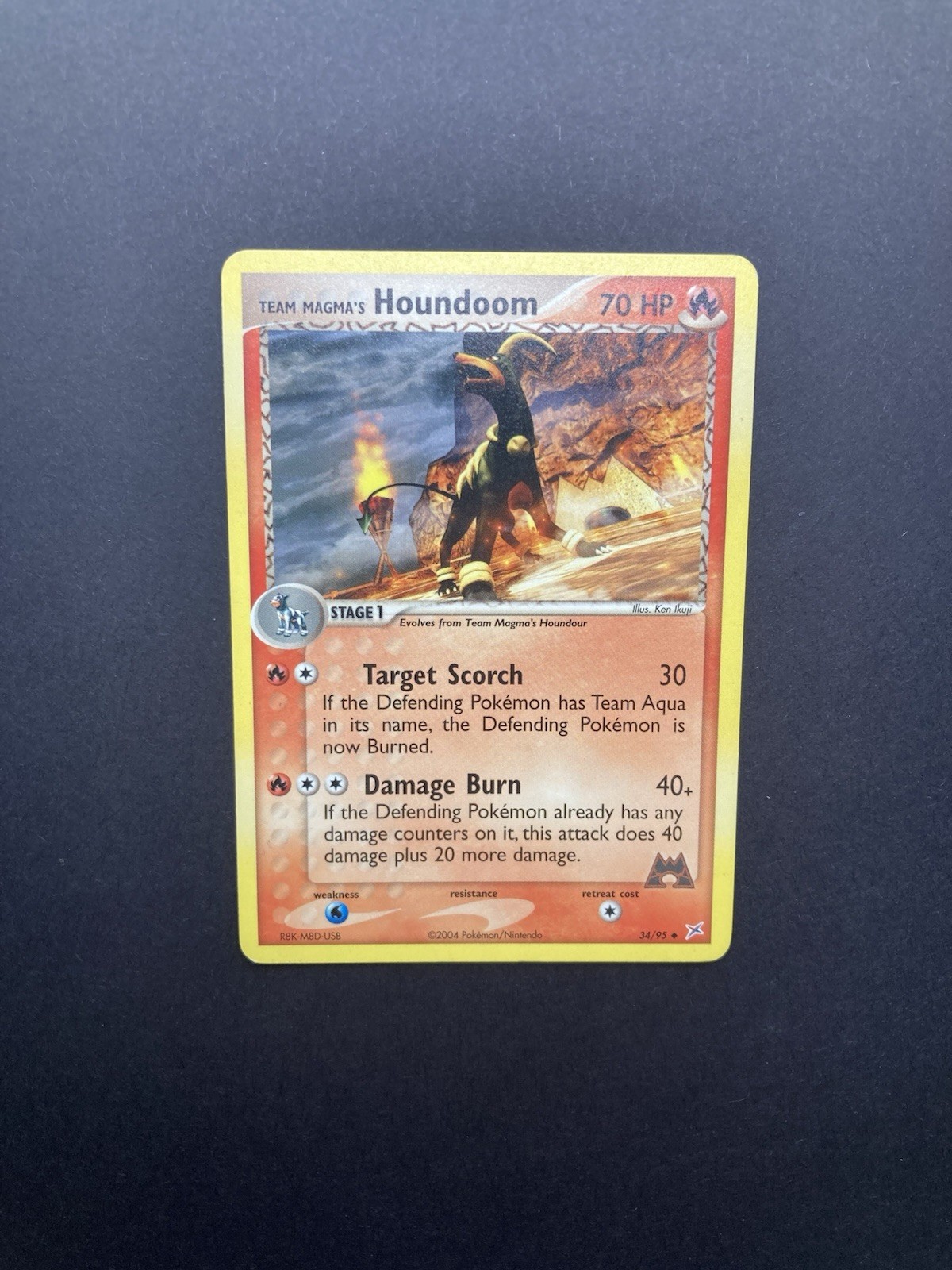 2004 Team Magma's Houndoom 34/95 EX Team Magma vs Team Aqua Regular NM-LP