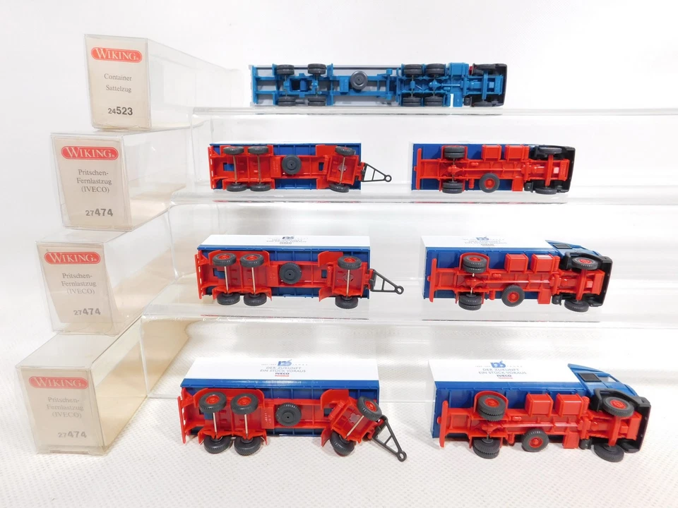 4X Wiking H0 1:87 LKW Iveco 24 523 Alianca 27 474 125 Anni Box #DP554-0,5 - Immagine 3 di 4