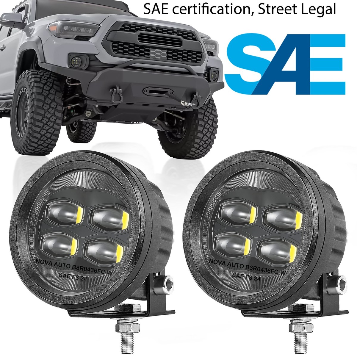 elf bar vape uk Baja Designs Squadron R SAE LED Spot Light - Clear