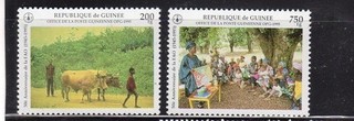 GUINEA #1303 1304 1995 FAO 50TH ANNIV. MINT VF NH O.G