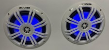 Kicker 51KM604WL 6.5" Marine Speakers RGB LED Lighting Waterproof Boat Audio
