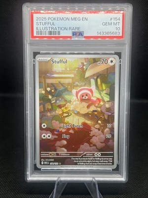 Pokemon Mega Evolution Stufful 154/132 Illustration Rare Holo PSA 10 GEM MINT