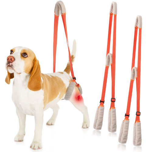 2 Pcs Dog Support Harness for Back Legs Dog Rear Lifting Sling Aid with Handl...