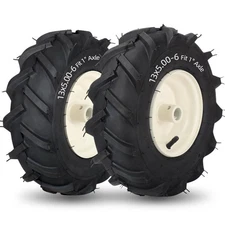 GICOOL 13x5.00-6" Tiller Tire and Wheel, 【1" Axle Size】, 3-1/8" Centered Hub