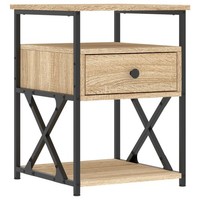 Nachttisch Sonoma Eiche 40X42X55 Cm Holz Nachtkonsole Nachtschrank