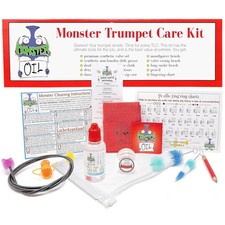 USA Made Trumpet Cleaning Kit with Valve Oil Slide Grease and Maintenance