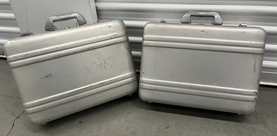 Zero Centurion Elite and Halliburton Aluminum Metal Attache Suitcases NO KEYS