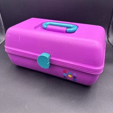 Vintage Caboodles Large Make up Case 2622 Purple and Teal