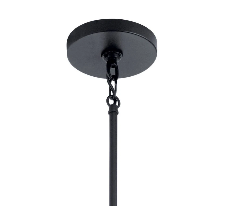KICHLER Armand 4-Lt Black with Bronze Accent Candle Foyer Pendant Hanging Light - Image 3 of 4